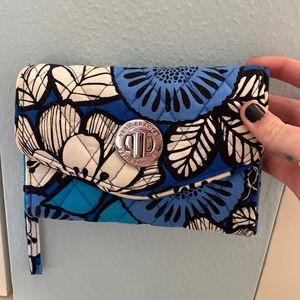 Blue Vera Bradley Floral Wallet